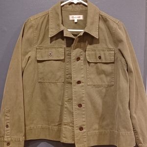 Madewell Northward Cropped Army Jacket in Loden M